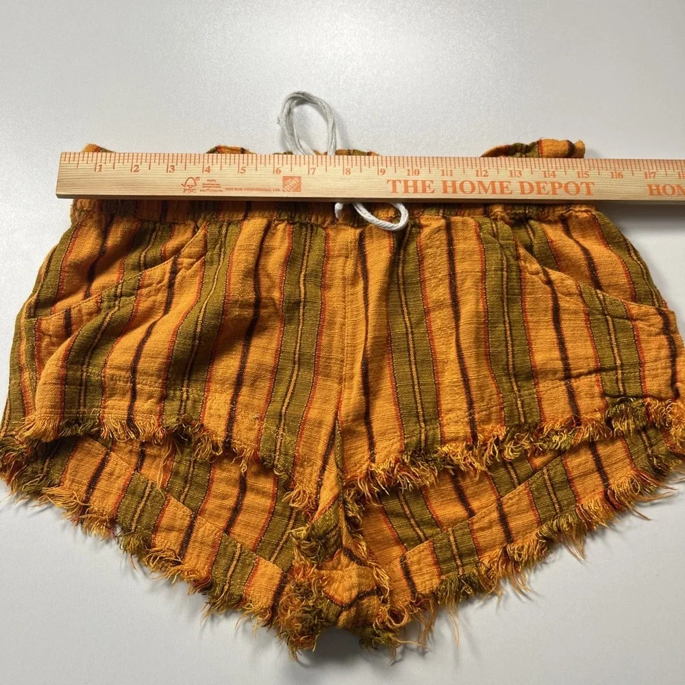 BDG Urban Outfitters Mini‎ Shorts Size L Linen Blend Striped Hot Pants Lot of 2
